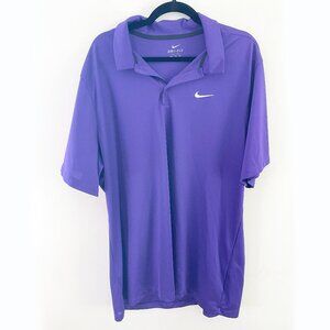 Men's Nike Dri-Fit Polo Shirt XXL Purple Like New Short Sleeve